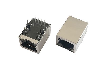 Single Port 10/100 Base-T RJ45 Ethernet Connector - RJ45 with magnetics module